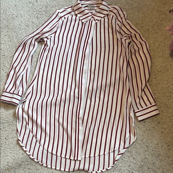 Como Vintage Black,Red and White Striped Blouse - Picture 1 of 1
